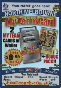My Team Card-North Melbourne
