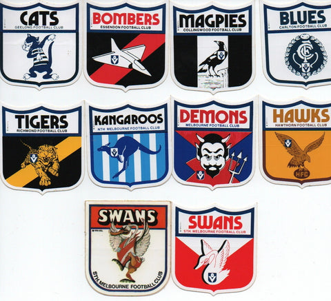 Vintage VFL Club Logo Stickers