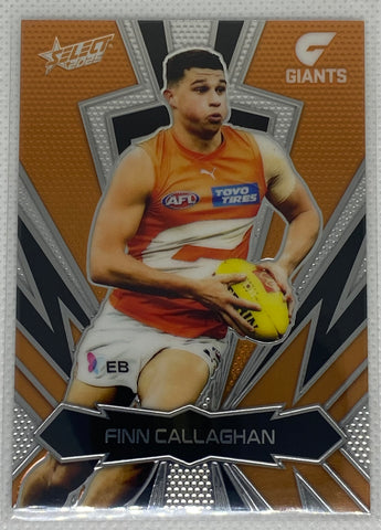 Select AFL Footy Stars 2025 Luminous Thunderbolt Gold Finn Callaghan