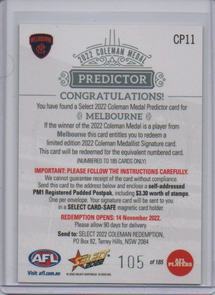 Coleman Medal Predictor - Melbourne