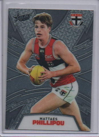 Select AFL Footy Stars 2024 Luminous  Thunderbolt Refractor Mattaes Phillipou 