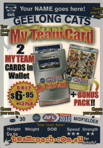 My Team Card - Geelong Cats