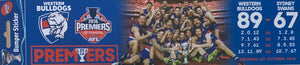 2016 Western Bulldogs Premiers Bumper Sticker