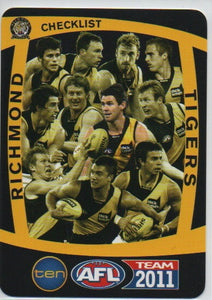 Richmond Tigers Checklist