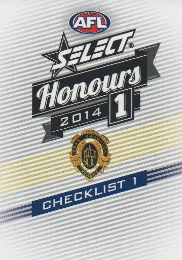 2014 AFL Honours 1 Team Base Sets