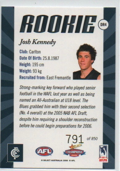 Josh Kennedy - Draft Rookie