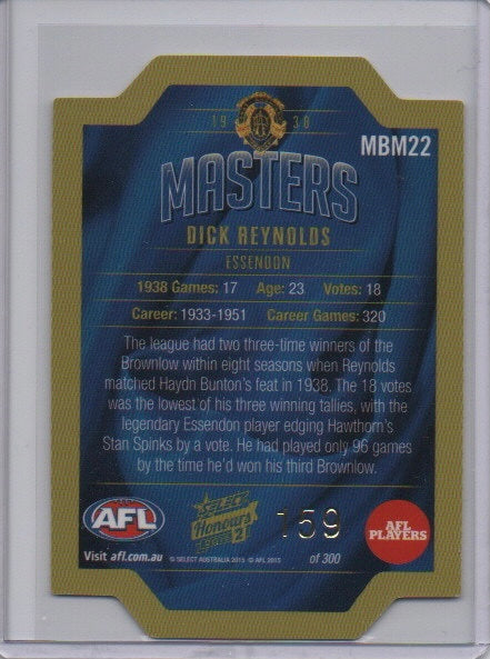 Dick Reynolds Masters Diecut